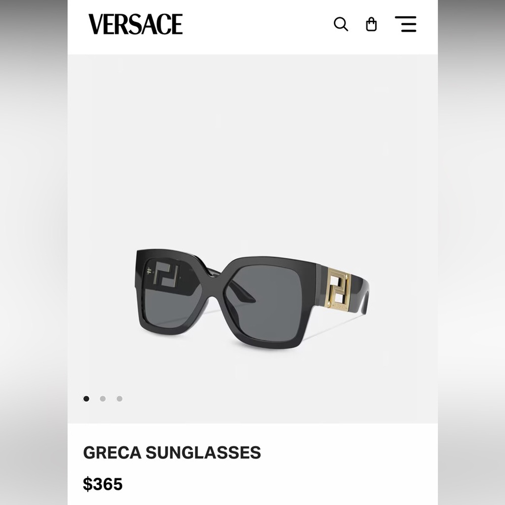 100% AUTHENTIC - Black VERSACE GRECA Sunglasses - Verification code included‼️